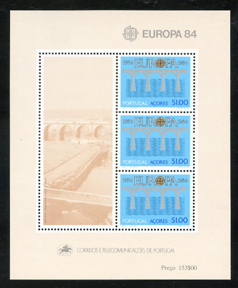 Afbeelding bij: Ver. Europa 1984 - Portugal Azoren Mi Blok 5 postfris ( A)